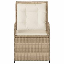 Banc de jardin 2 pcs Beige polyrotin 645266645266
