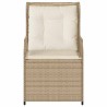 Banc de jardin 2 pcs Beige polyrotin 645266645266