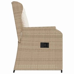 Banc de jardin 2 pcs Beige polyrotin 645266645266