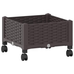 Jardinière avec Roues Marron 40 x 40 x 29 cm PP 645268645268