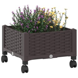 Jardinière avec Roues Marron 40 x 40 x 29 cm PP 645268645268