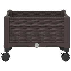 Jardinière avec Roues Marron 40 x 40 x 29 cm PP 645268645268