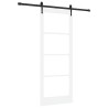 Porte coulissante Blanc 83 x 211 cm Bois de pin massif et verre 645275645275