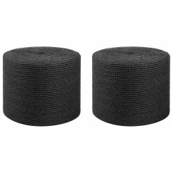 Fil en jute 2 pcs 2 Noir Jute 100% Tossa 645282645282