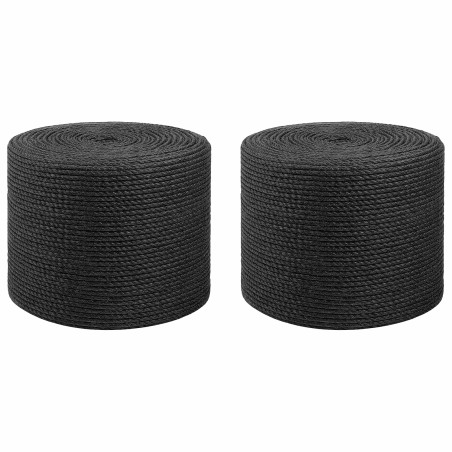 Fil en jute 2 pcs 2 Noir Jute 100% Tossa 645282645282