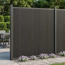 Panneau de clôture WPC et Aluminium Noir 645286645286