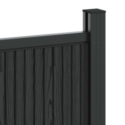 Panneau de clôture WPC et Aluminium Noir 645286645286