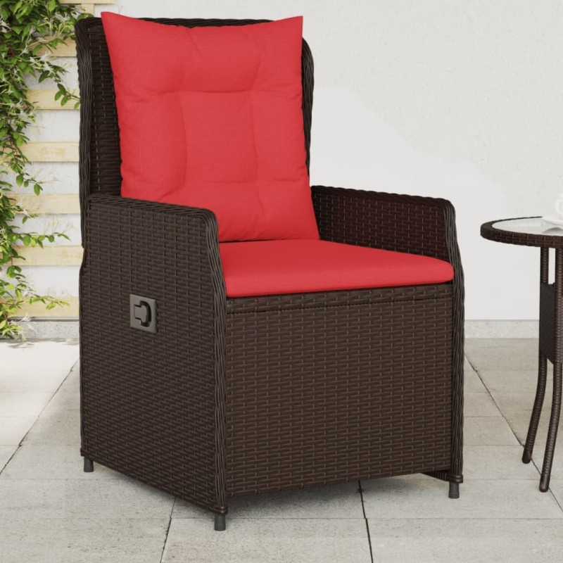 Chaises de jardin inclinables lot de 2 marron résine tressée 645287645287