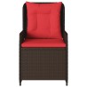 Chaises de jardin inclinables lot de 2 marron résine tressée 645287645287