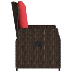Chaises de jardin inclinables lot de 2 marron résine tressée 645287645287