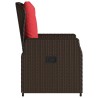 Chaises de jardin inclinables lot de 2 marron résine tressée 645287645287