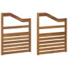 Accoudoirs 2 pcs Marron 59 x 4 x 73 cm Bois d'ingénierie 645288645288
