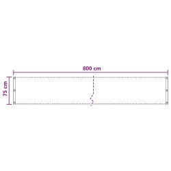 Écran de balcon Beige 75 x 800 cm HDPE et Aluminium 645294645294