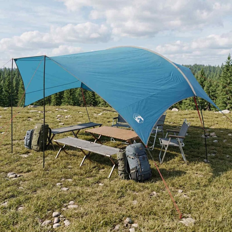 Tarp de camping résistant à l'eau Bleu 695 x 580 x 200 cm 645298645298