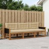 Ensemble de canapés d'extérieur 3 pcs Naturel et Beige 645301645301