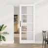 Porte coulissante Blanc 83 x 211 cm Bois de pin massif et verre 645302645302