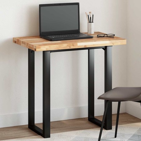 Dessus de table rectangulaire 80x50x4 cm bois massif d'acacia 645303645303