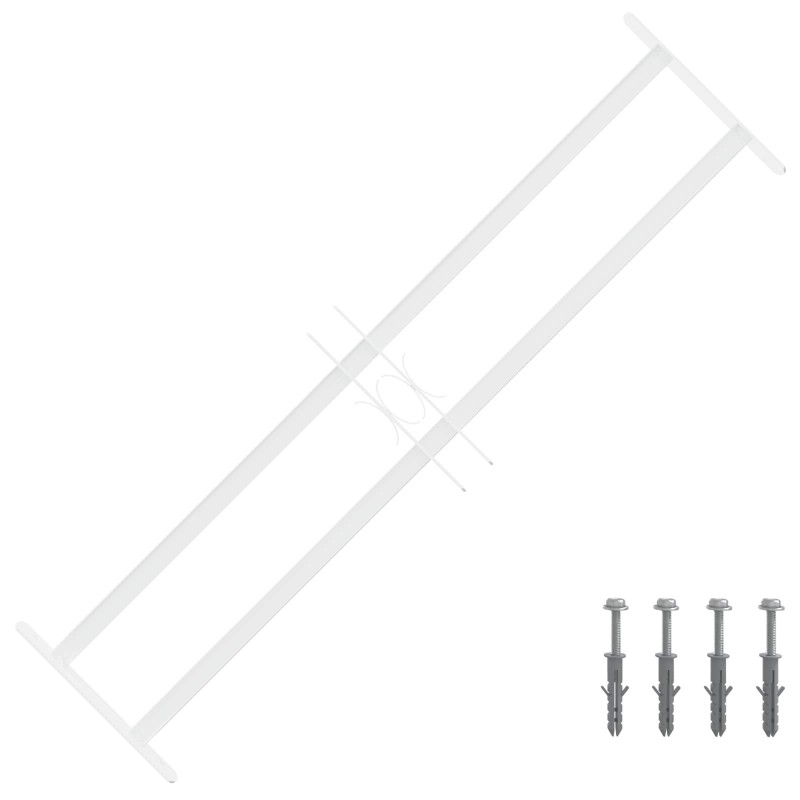 Grille de sécurité pour fenêtres avec 2 barres transversales 645321645321