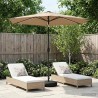 Parasol de jardin avec lumières LED et base 270 x 270 cm 645323645323