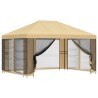 Abri de jardin avec parois 4 × 3 m Crème Polyester et Acier 645325645325