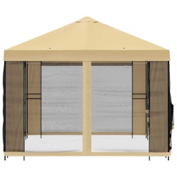 Abri de jardin avec parois 4 × 3 m Crème Polyester et Acier 645325645325