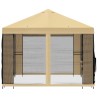 Abri de jardin avec parois 4 × 3 m Crème Polyester et Acier 645325645325