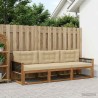 Ensemble de canapés d'extérieur 3 pcs Naturel et Beige 645330645330