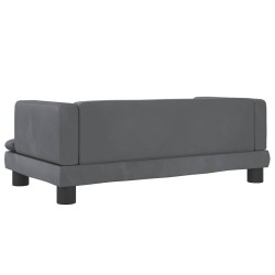 Lit pour chien gris foncé 80x45x30 cm velours 645334645334
