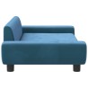 Lit pour chien bleu 100x54x33 cm velours 645335645335