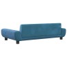 Lit pour chien bleu 100x54x33 cm velours 645335645335
