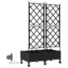 Porte-plante de jardin avec irrigation et roues 2 pc Noir PP 645340645340