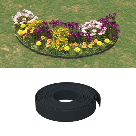 Bordures 25 m 10 cm PE Noir 645345645345