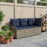 Sofa de jardin avec accoudoirs et sofa d'angle 2 Pièce Rotin PE 645346645346