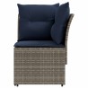 Sofa de jardin avec accoudoirs et sofa d'angle 2 Pièce Rotin PE 645346645346