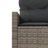 Canapé de jardin avec coussins rond gris résine tressée 645349645349