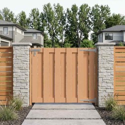 Porte de Jardin 100 x 80 cm WPC et Aluminium Marron 645353645353
