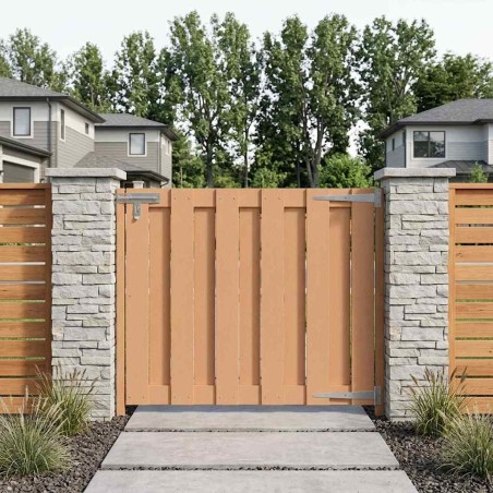 Porte de Jardin 100 x 80 cm WPC et Aluminium Marron 645353645353