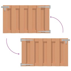 Porte de Jardin 100 x 80 cm WPC et Aluminium Marron 645353645353