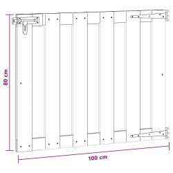 Porte de Jardin 100 x 80 cm WPC et Aluminium Marron 645353645353