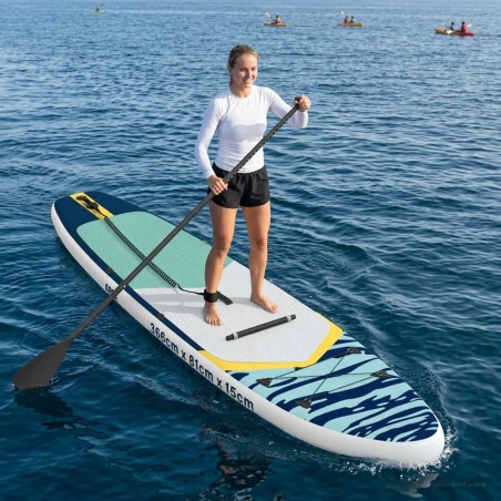 Planche de SUP avec siège 2-en-1 APEX 366 x 81 x 15 cm Bleu 645359645359