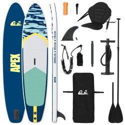 Planche de SUP avec siège 2-en-1 APEX 366 x 81 x 15 cm Bleu 645359645359