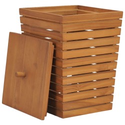 Panier à linge 30x30x45 cm Bois de teck massif 645360645360