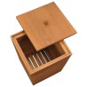 Panier à linge 30x30x45 cm Bois de teck massif 645360645360