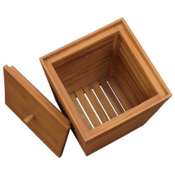 Panier à linge 30x30x45 cm Bois de teck massif 645360645360