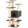 Arbre à chat avec poteaux à griffer en sisal Gris foncé 161 cm 645362645362