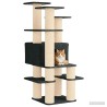 Arbre à chat avec poteaux à griffer en sisal Gris foncé 161 cm 645362645362