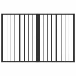Porte pour chien 2 pcs Noir 60 x 80 cm Acier galvanisé 645363645363