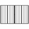 Porte pour chien 2 pcs Noir 60 x 80 cm Acier galvanisé 645363645363
