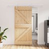 Porte coulissante Naturel et Blanc 95 x 210 cm 645368645368