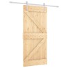 Porte coulissante Naturel et Blanc 95 x 210 cm 645368645368